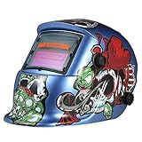 KKmoon 自動遮光溶接面 溶接ヘルメット 溶接マスク 太陽光発電 TIG MIGマスク