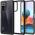 Spigen Xiaomi Redmi Note 10 Pro ケース TPUバンパー 背面 クリア 米軍MIL規格取得 耐衝撃 カメラ保護 衝撃吸収 Qi充電 ワイヤレス充電 ウルトラ・ハイブリッド ACS02845 (マット・ブラック)