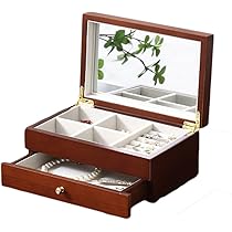 天使柄 デコパージュ 木製ジュエリー ボックス Amazon｜TMOQITO おしゃれ 引き出し アクセサリーボックス 木製