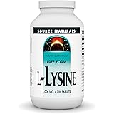 Source Naturals L-Lysine Supplement, Free Form, 200 Count by Source Naturals
