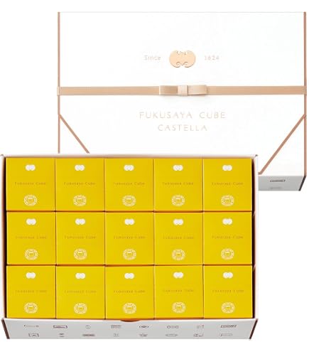 Amazon.co.jp: カステラ本家 福砂屋 フクサヤキューブ ギフトセット 20