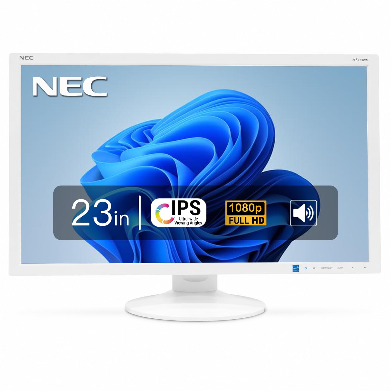 NEC LCD-AS233WM 23型 フルHD モニター HDMI DVI VGA スピーカー内蔵 | 1920×1080フルHD・HDMI/DVI/VGAの3系統入力対応、ステレオスピーカー内蔵で、オフィス・在宅勤務・サブモニターにも便利