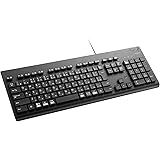 エレコム 洗える キーボード 有線 防水 IPX5対応 メンブレン フルサイズ テンキー付 抗菌 ブラック TK-WS01UMKBK