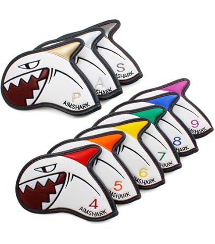 Amazon.co.jp: AIMSHARK スカル_シャークゴルフアイアンカバー/1個