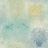 York Wallcoverings ve7000 Patina Vie Prishaパッチワーク壁紙、ブルース