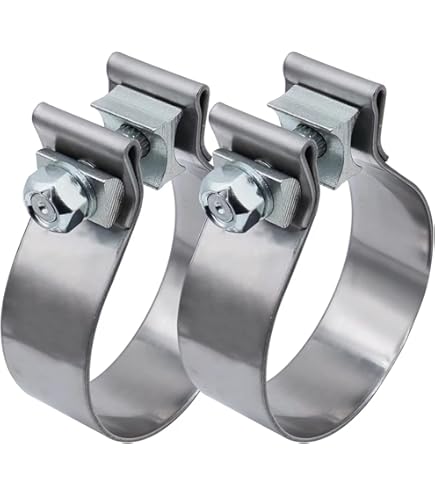 4" Butt Joint Exhaust Band Clamp Stainless Steel Sleeve