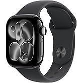 【整備済み品】Apple Watch Series 11(GPSモデル)- 46mm ジェットブラックアルミニウムケースとブラックスポーツバンド - M/L