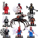 Superb Good 9ピーススパイダーマンミニフィギュアSpider Armour mk1 / Flipside / Spider Armour mk2 /モダンスパイダーマン2099 / Spi