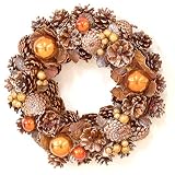 Merci la fleur ドライフラワー リース 完成品 クリスマスリース コパーボール（S）