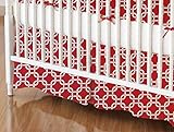 SheetWorld - Crib Skirt (28 x 52) - Red Links - Made In USA by sheetworld