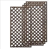 igarden　アイガーデン　ラティス　Ｈ180×Ｗ90cm　格子タイプ4枚セット　ナチュラル系ダークブラウン　松製