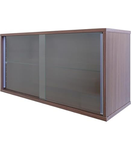 Amazon.co.jp: 塩川光明堂 ガラスケース ブラウン 60.5×26.5×40cm