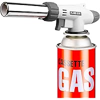 Cardill 【最新強化版】ガスバーナー トーチバーナー 逆さ使用可能 パワートーチ 料理用 ガストーチ 900℃～1300℃ 火力調節 耐熱 炎と温度調整可能 炙り調理 BBQ/料理/お菓子作り 炭火起こし 溶接 キャンプ アウトドア用品 (燃料