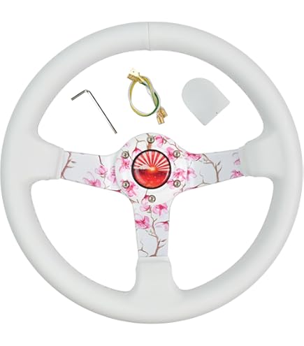 Amazon | 290mm 小径ステアリングホイール ウッド 29パイ 29Φ 旧車