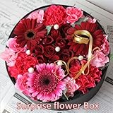 生花 【フラワーギフト】 ボックスフラワー レッド　誕生日プレゼン 女性 人気 記念日