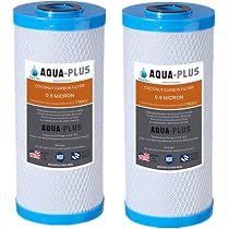 2-Pack 5 Micron Sediment Water Filter Cartridges - 10" X 4.5" For Whole House Big Blue Systems By Aqua-Plus