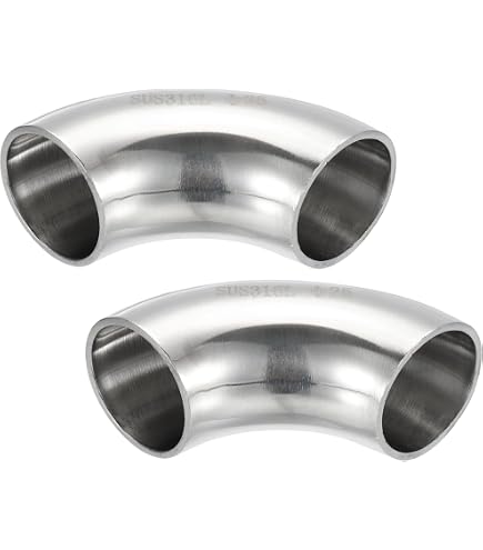 Amazon.co.jp: PATIKIL 2個 90度マンドレルベンドエルボ 外径38 mm 鋼