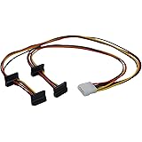 HDD 電源変換ケーブル 電源分岐ケーブル ペリフェラル(大4ピン) → SATA電源(15ピン)x4 シリアルATA×4 Cyberplugs