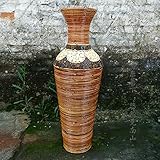 BAGEHUA インドネシア籐籐の花瓶花瓶花瓶ルームランディング・クラフト花瓶花瓶籐工芸品壺 40 cm の高座って
