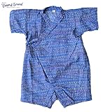 (オーシャンアンドグラウンド)Ocean&Ground 甚平ロンパース ネイビー 70cm