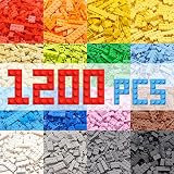 HIUME 1200ピース クラシック ブロック おもちゃ 基本ブロック拡張セット- お手持ちブロックの買い足しに最適！高コスパで12色14形状の基礎パーツ、男女兼用、6歳以上対象
