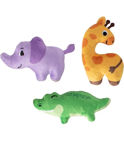 Fringe Studio 3PCS Plush Dog Toy Set, Basic Sloths, Bosnia and