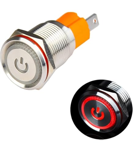 Amazon.co.jp: Hosiakly 10A/100V ロック型 押しボタンスイッチ