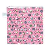 Bumkins Reusable Sandwich and Snack Bag, Pink Love Birds by Bumkins