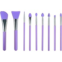 3 個のシリコンメイクブラシ【パープル】 3 個のシリコンメイクブラシ【パープル】