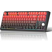 Amazon | MageGee SKY87 無線 メカニカルキーボード 赤 黒