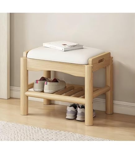 ☆玄関ベンチ シューズラック 竹製 ベンチ スツール北欧