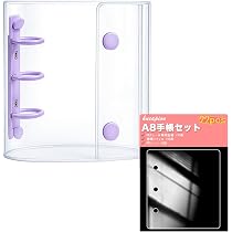 Amazon.co.jp: Hueapion シール帳 透明 女の子 A8 3穴 シール