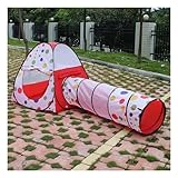 IMAGE? Kids Playing Hut House Dots Pop Up Tent And Crawl Tunnel Set [並行輸入品]