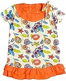 オリガニー トロピカル フルーツ バウドフリルトップ オレンジ 6-12か月 (並行輸入)