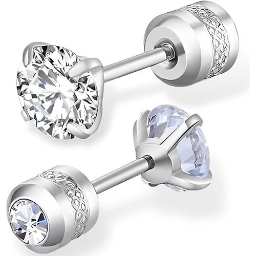 [swars] ピアス レディース サージカルステンレス 金属アレルギー対応 ネジ式 シンプル 両耳 2個セット