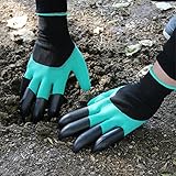 junda　植栽手袋 高品質　爪付き作業手袋　掘り　植栽　防刃グローブ 園芸用具 耐久性抜群　ガーデニング用　手袋 防水　作業用手袋 (双手爪付き)