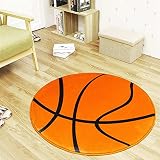 sunone11 23.6 "スポーツファンバスケットボールDesignedラウンドマットエリアラグ床のカーペットの保育園寝室子供部屋リビングルームデコレーション