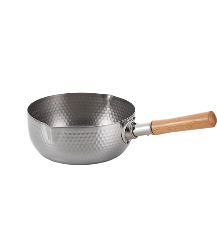 TIKUSAN Yukihira Pot – Traditional Japanese Stainless Steel Saucepan With Dual Spouts, 7.9-inch (20cm), Made In Japan