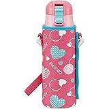スケーター(Skater) 直飲み ステンレス 水筒 470ml ボトルカバー付き ハート 水玉 女の子 KSDC4-A