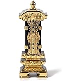 位牌 二重回位牌 純前金中板入 くりだし 先祖代々之霊位 黒板 白板 極上塗り 総木製 本金 (彫りなし, 3.0寸（総高21.0cm）)
