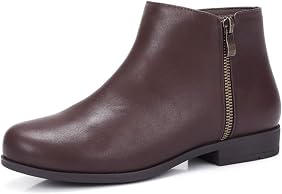 CAMEL CROWN Women Leather Ankle Boots 