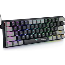 Amazon | e元素ゲーミングキーボード 青軸を採用 テンキーレスUS英語