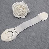 ホワイトbaby-kids-cabinet-drawers-fridge-door-plastic-adjustable-locks-safety-protection