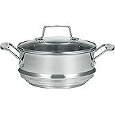 Scanpan Impact Stainless Steel Multi Steamer Insert with Tempered Glass Lid to fit 16/18/20 cm