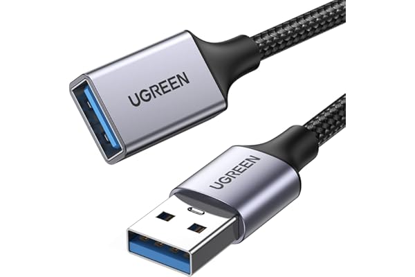 UGREEN USB 延長ケーブル USB3.0 5Gbps 高速データ転送 A-Aタイプ オスメス USB延長コード ナイロン編み製 取り回しやすい 0.5M 適格請求書発行可