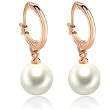 [Acefeel（エスフィール）] パール ピアス レディース ゆれる 10mm 大粒 真珠 イヤリング 結婚式 人気 ファッション ピンクトゴールド