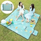 レジャーシート ピクニックマット アウトドアマット 200 * 200cm 厚手 3層構造 軽量 持ち運び 防水断熱 大判 大人子供 6～8