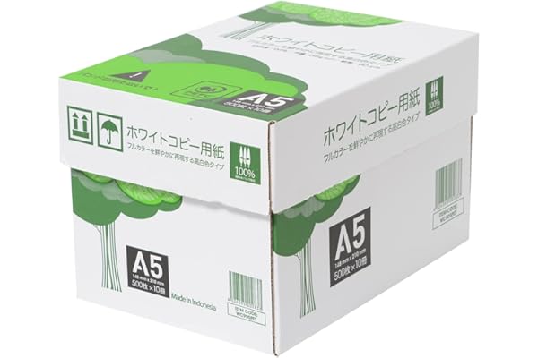 エイピーピー・ジャパン(APPJ) APP 高白色 ホワイトコピー用紙 A5 白色度93% 紙厚0.09mm 5000枚(500枚×10冊)