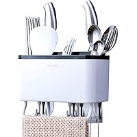 AsiaP キッチン 収納 箸立て タオルかけ 包丁立て 3Mステッカー 2枚 (20×10.8×18 cm）