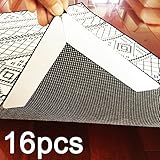 liyic 16個再利用可能なプレミアムPUアンチCurlingラグRugグリッパGripper、Flattens Throw RugコーナーInstantly and Stops Rug Slipp